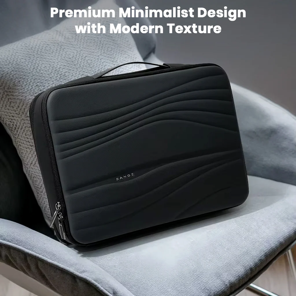 BANGE - 8018 Hardshell Waterproof 14" Laptop Messenger Bag Briefcase for Men - Image 13