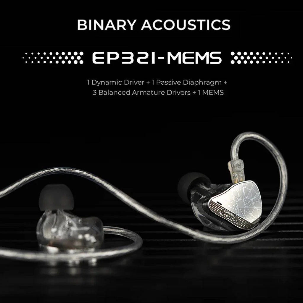 BINARY – EP321 MEMS 2DD + 3BA + 1 MEMS Tribrid Drivers In Ear Monitor - Image 2