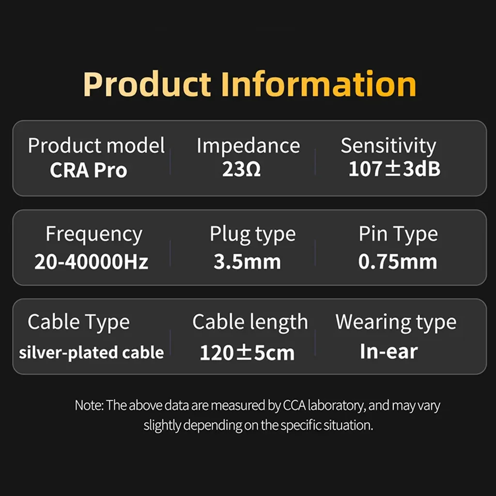 CCA - CRA Pro Ultra-Thin Dynamic Driver In-Ear Monitor - Image 13