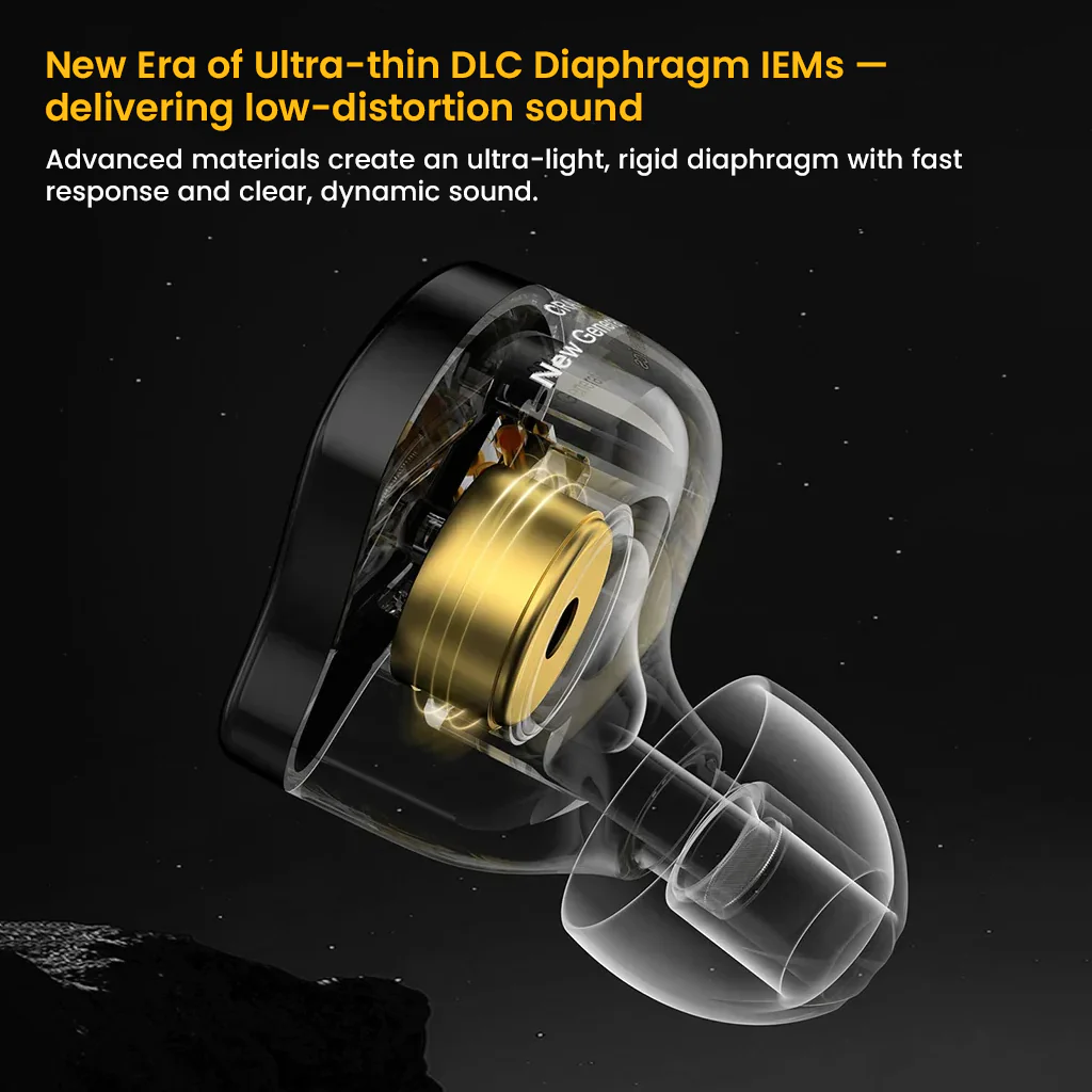 CCA - CRA Pro Ultra-Thin Dynamic Driver In-Ear Monitor - Image 4