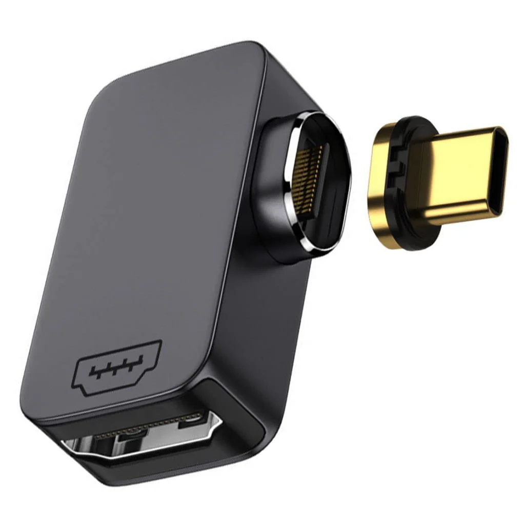 TECPHILE 4K FHD Magnetic Type C to HDMI Converter Adapter