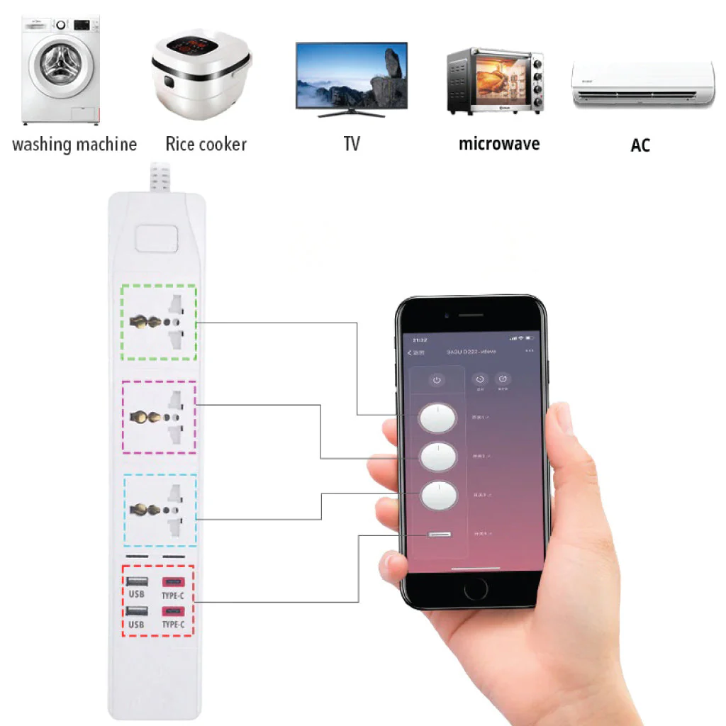 D821 WiFi Smart Power Strip Extension Board - Image 2