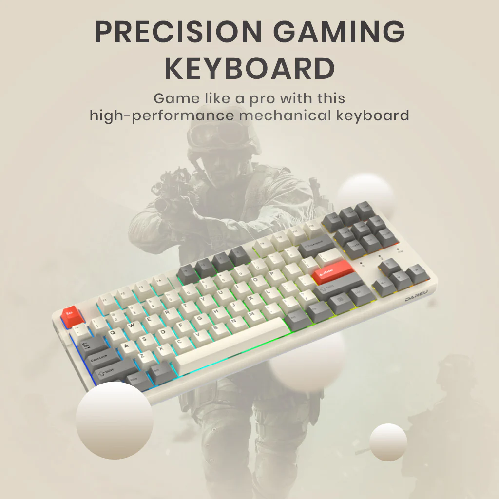 DAREU EK87Pro Mechanical Gaming Keyboard with Tri Modes & 80% Layout - Image 2