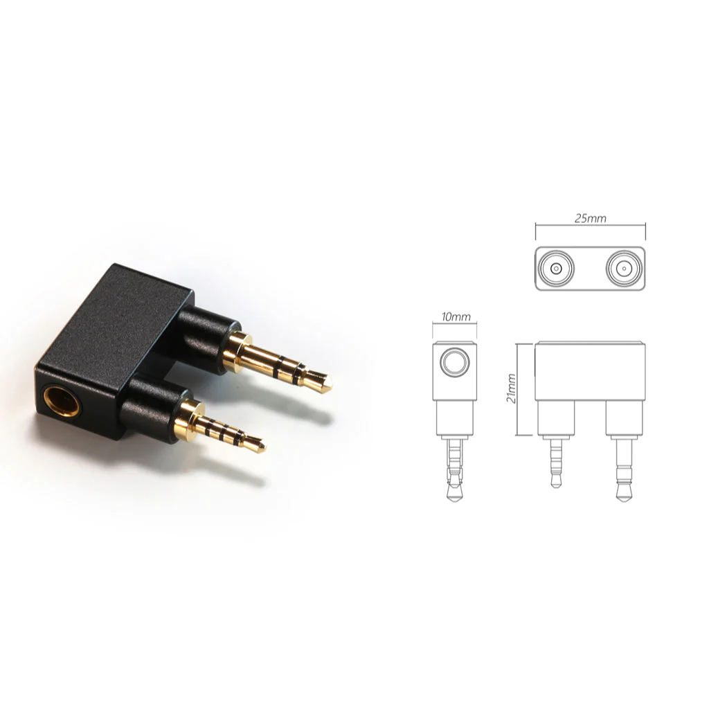 ddHiFi DJ44K 4.4mm Female to 2.5mm Balanced Adapter for Astell & Kern Players - Image 3