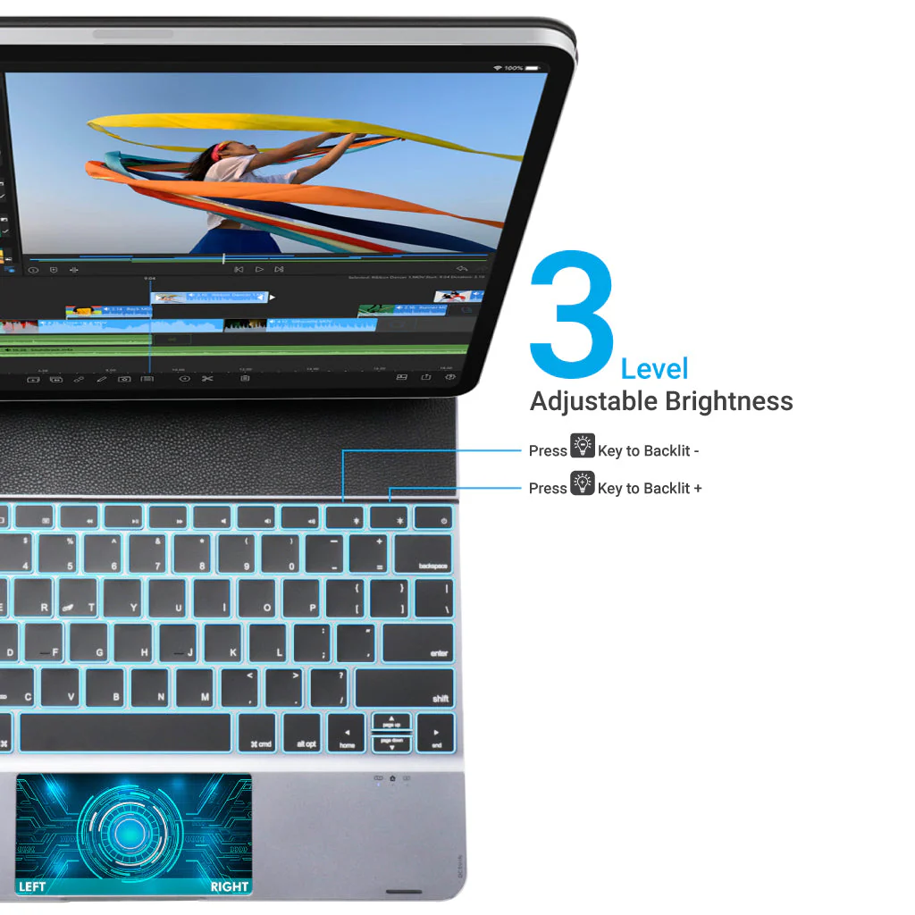 Doqo 2 Magnetic Keyboard Case For iPad Pro 12.9 - Image 2