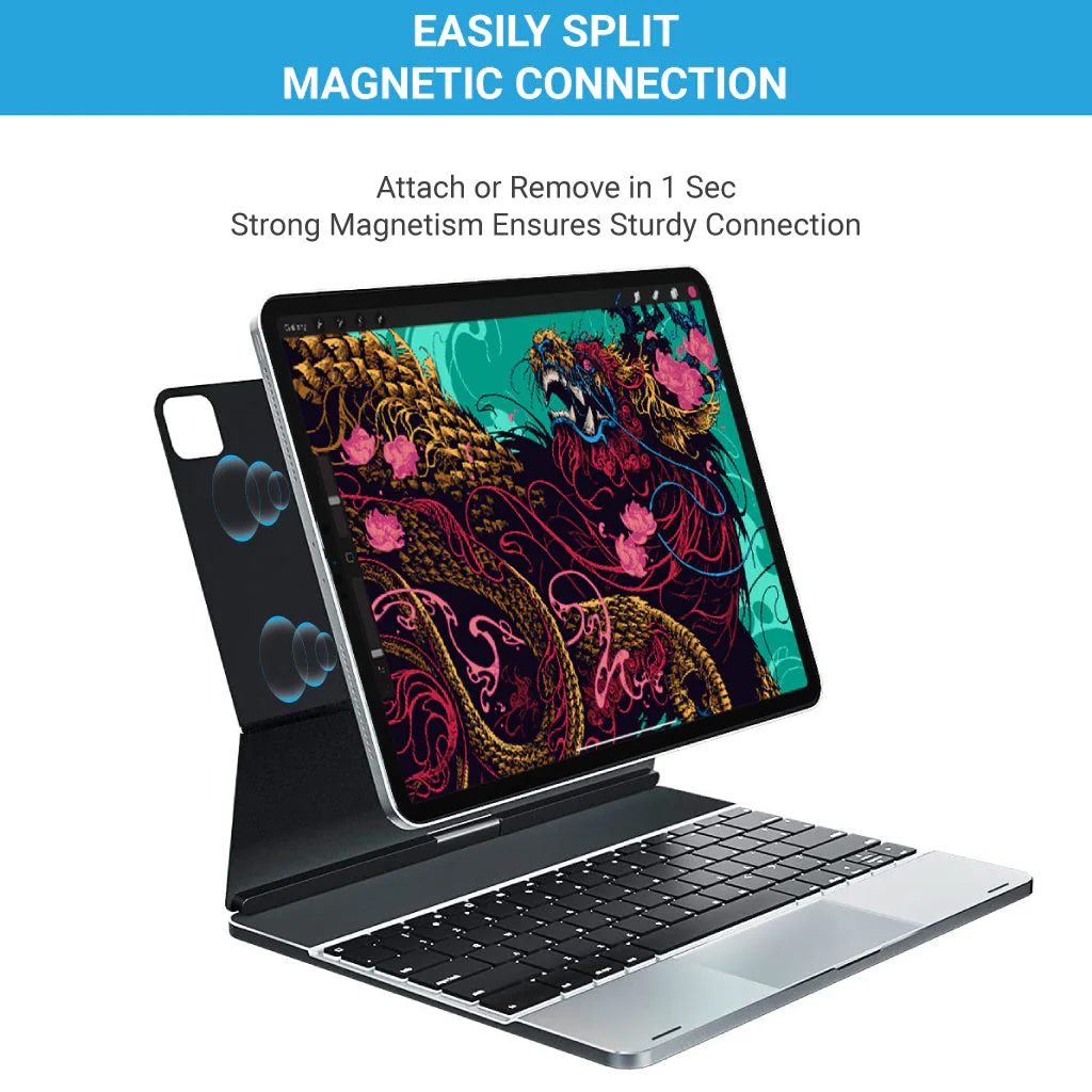 Doqo 2 Magnetic Keyboard Case For iPad Pro 12.9 - Image 4