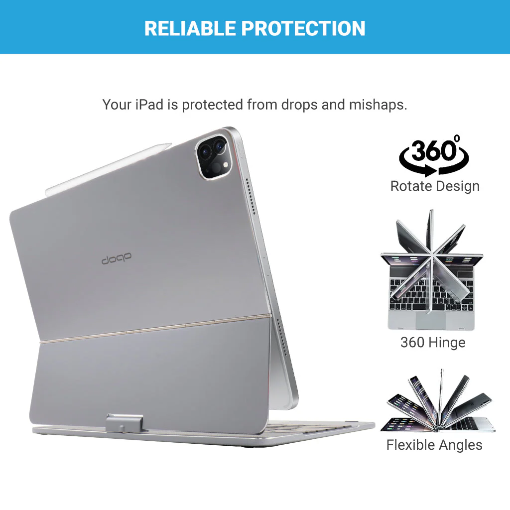 Doqo 2 Magnetic Keyboard Case For iPad Pro 12.9 - Image 7