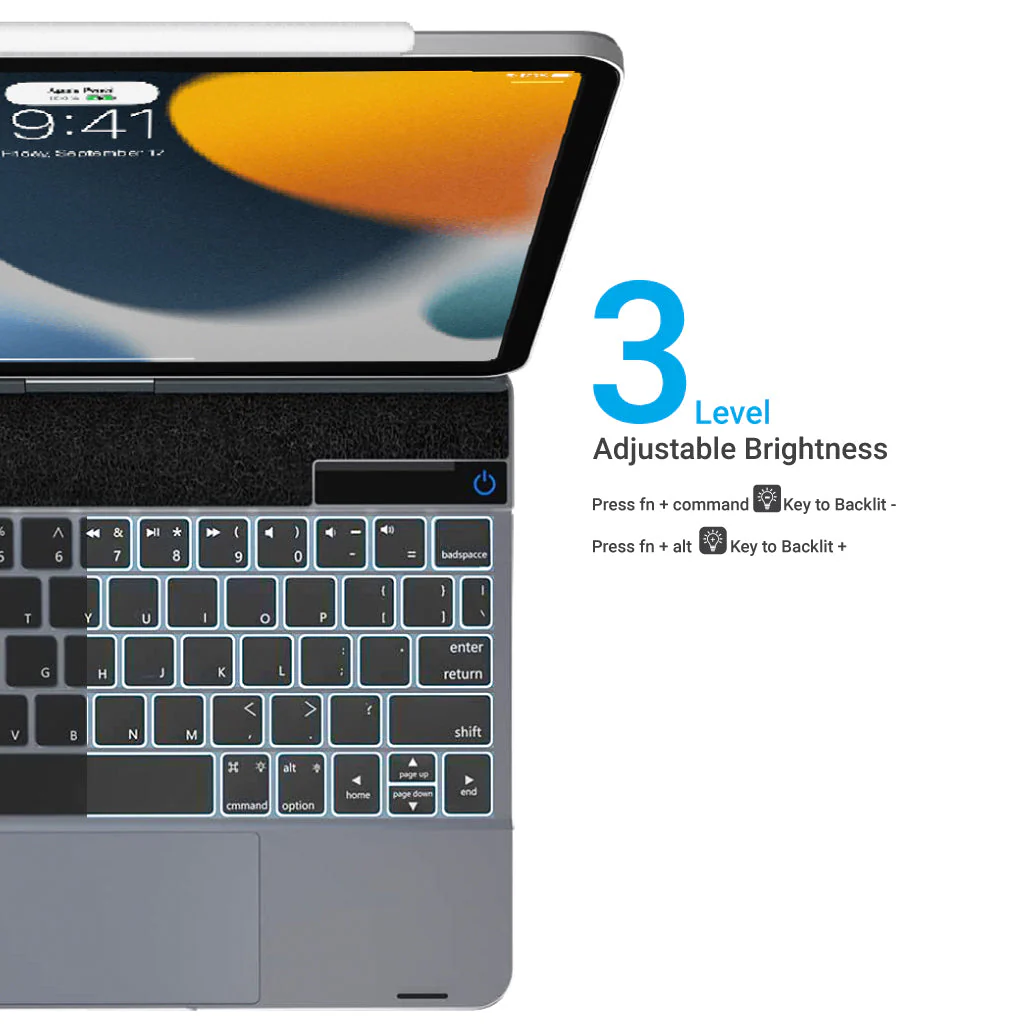 Doqo - F109 Pro Magnetic Keyboard Case for iPad - Image 2
