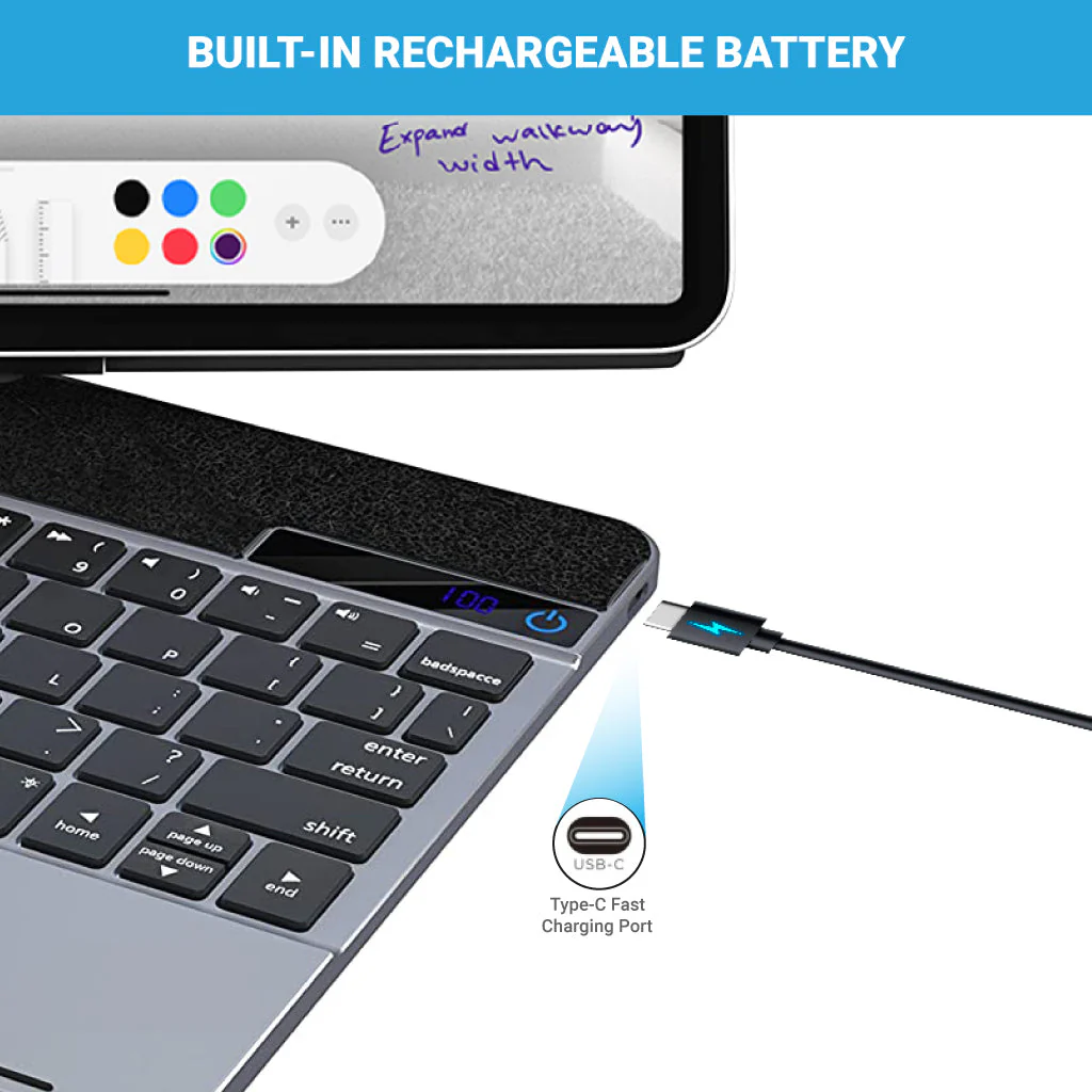 Doqo - F109 Pro Magnetic Keyboard Case for iPad - Image 4