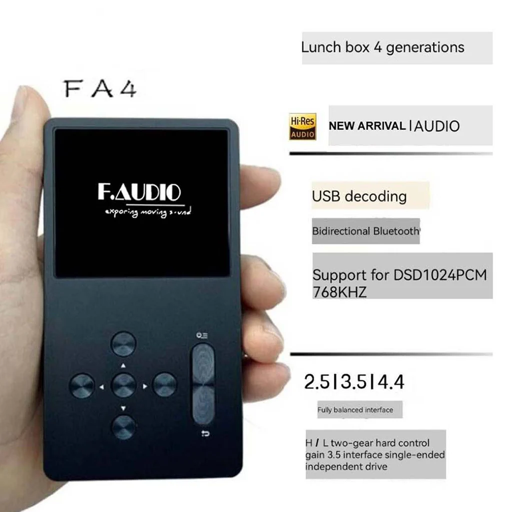 F.AUDIO - FA4 Dual ES9038Q2M DAC Bluetooth Digital Audio Player - Image 2
