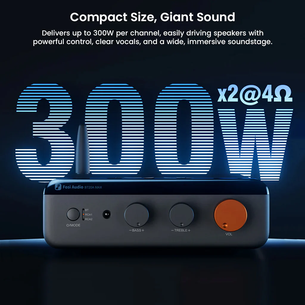 Fosi Audio - BT20A MAX Bluetooth Stereo Power Amp - Image 5