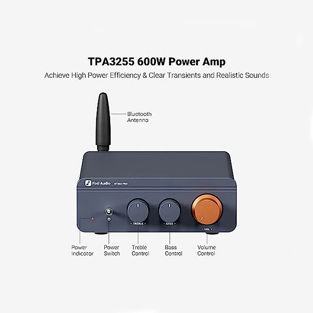 Fosi Audio - BT20A Pro Bluetooth Power Amplifier - Image 2