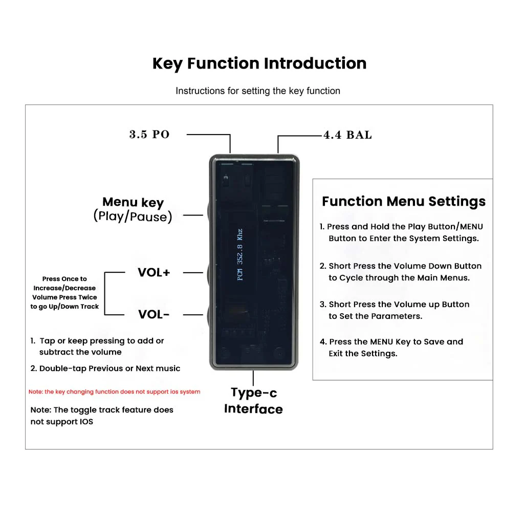 F.Audio DS03 Dual ESS ES9039Q2M DAC + ES9603Q Amp Portable DAC/Amp - Image 4