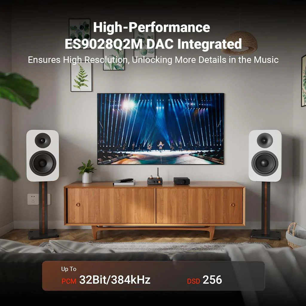 Fosi Audio GR40 ESS9028Q2M Tube DAC Preamplifier With Bluetooth - Image 4