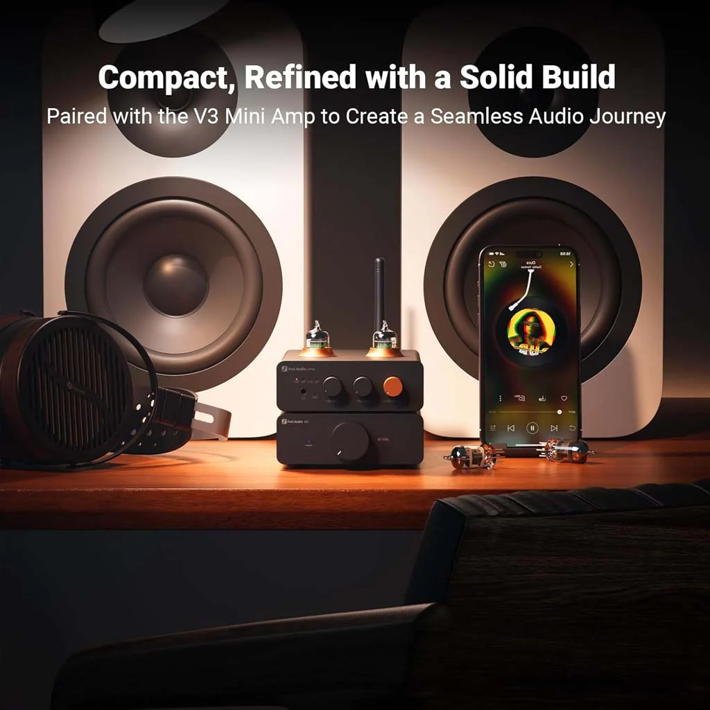Fosi Audio GR40 ESS9028Q2M Tube DAC Preamplifier With Bluetooth - Image 7
