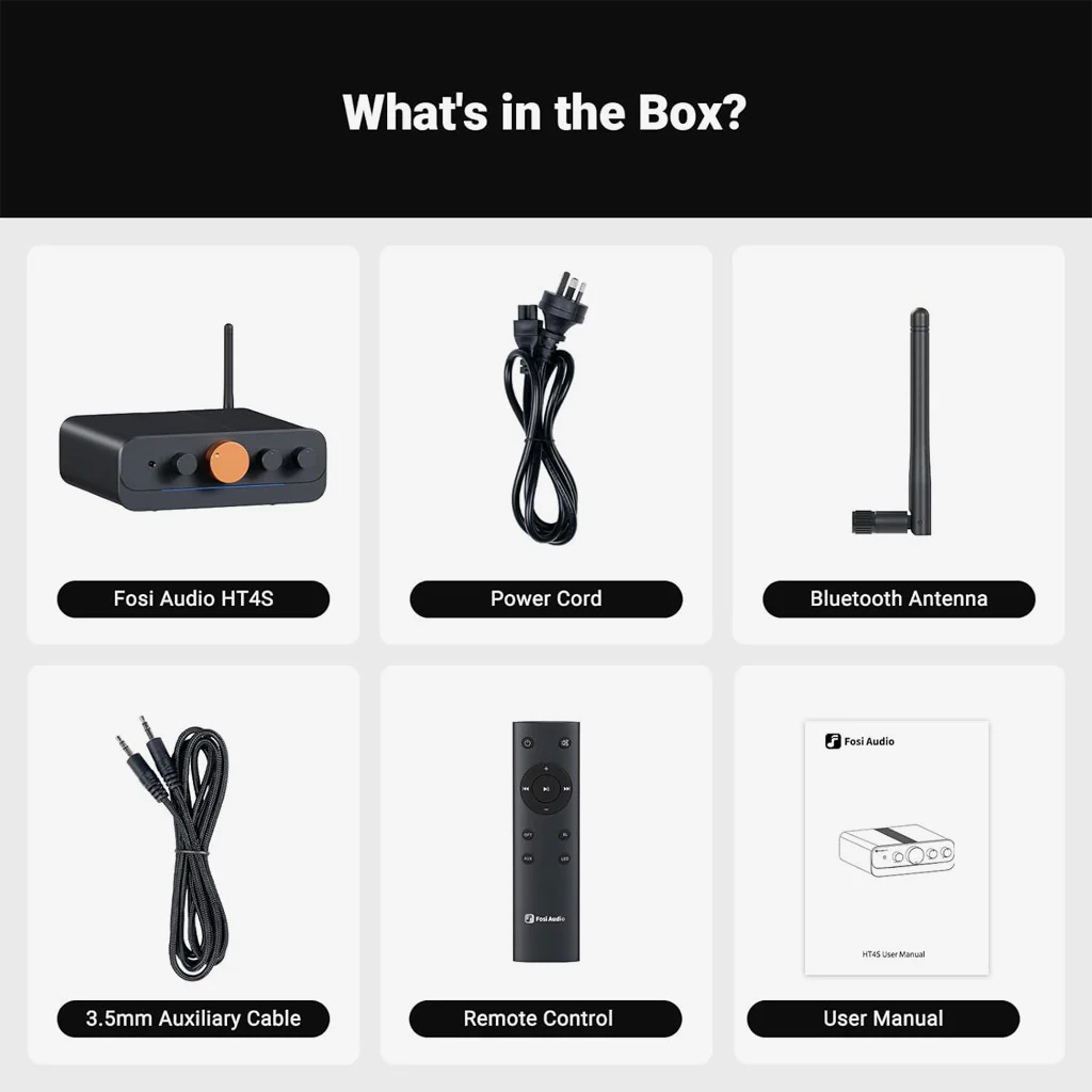 Fosi Audio HT4S Multi-Channel Bluetooth Power Amplifier - Image 12