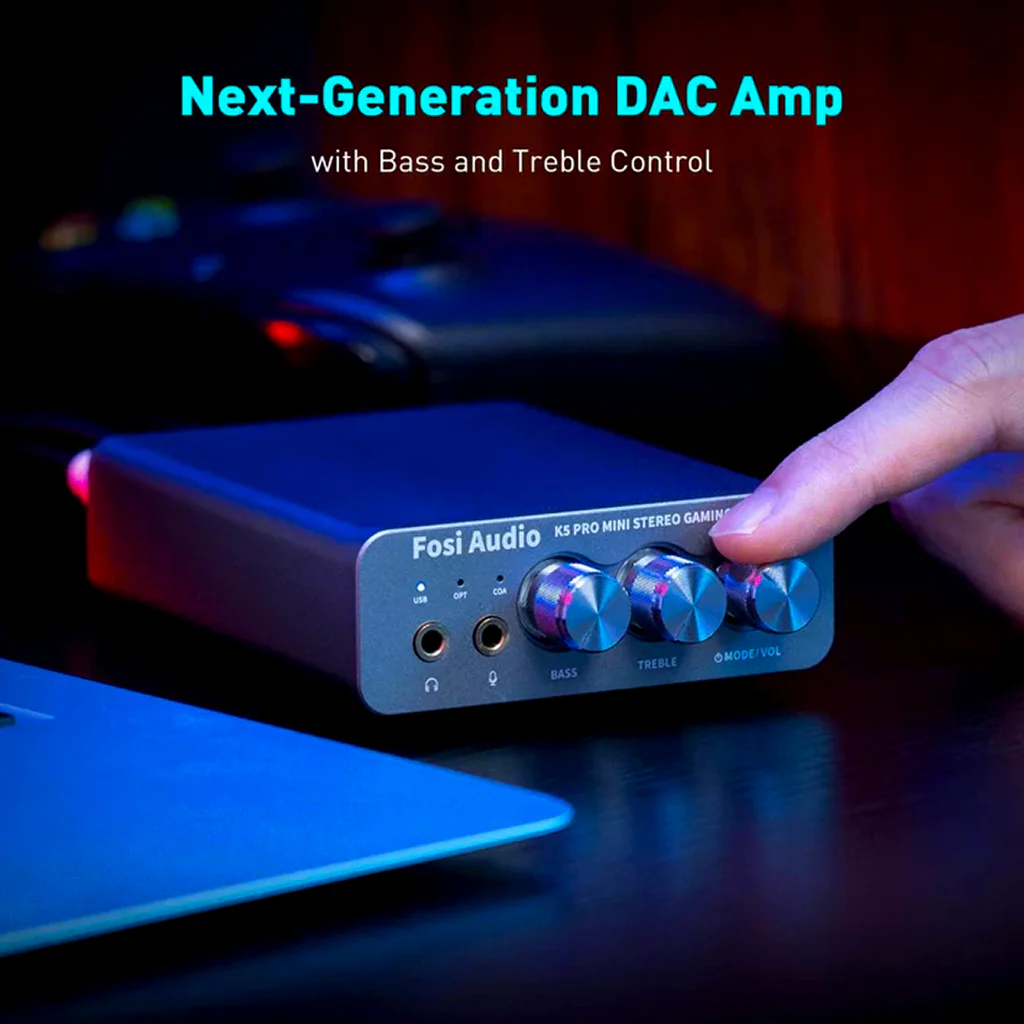 Fosi Audio - K5 Pro Gaming DAC & Headphone Amplifier - Image 4
