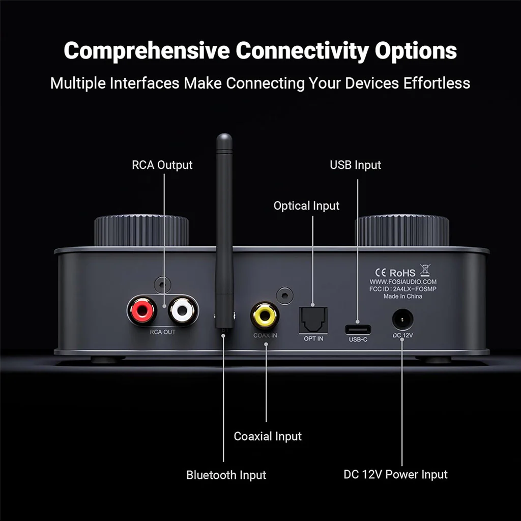 Fosi Audio K7 Desktop DAC & Headphone Amplifier - Image 6