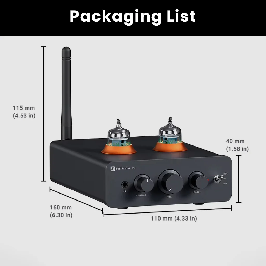 Fosi Audio P3 Tube Preamp Headphone Amplifier - Image 15