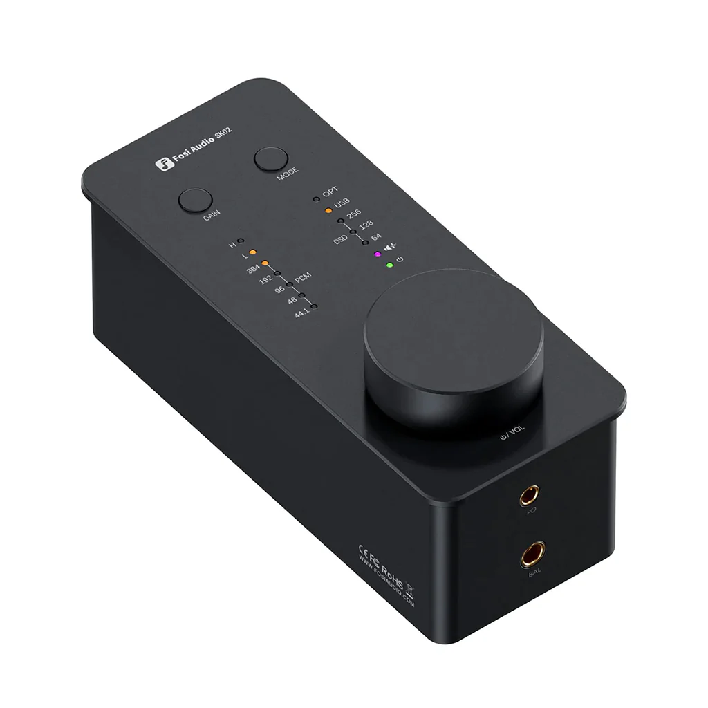Fosi Audio - SK02 ES9038Q2M Desktop DAC and Headphone Amplifier