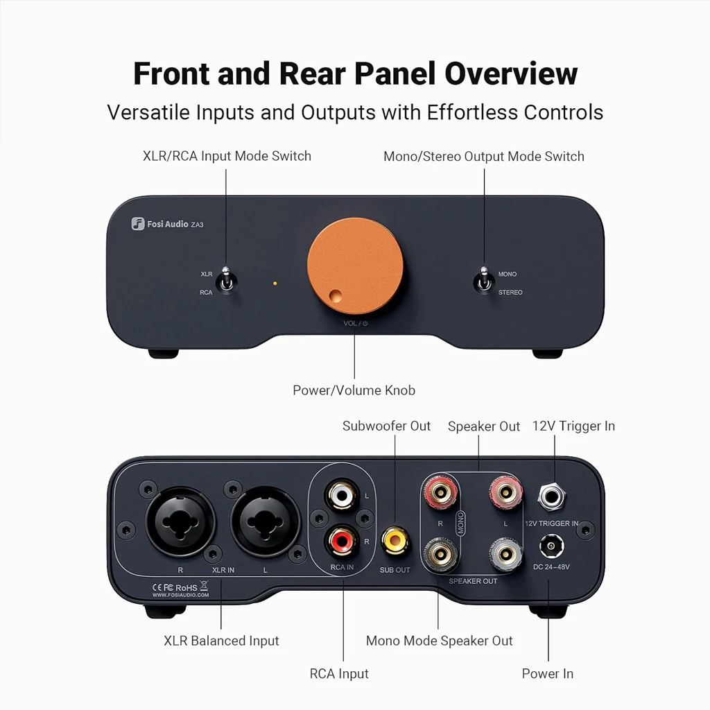 Fosi Audio - ZA3 48V Balanced Stereo Amplifier - Image 4