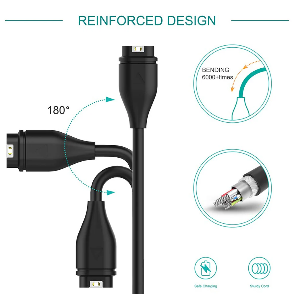 Garmin Fenix 5/5S/5X USB Charging & Data Transfer Cable - Image 4