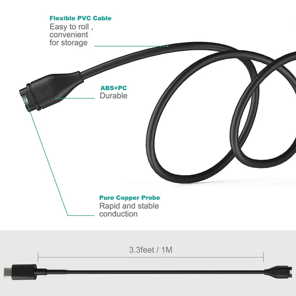 Garmin Fenix 5 USB-C Charging & Data Transfer Cable - Image 4