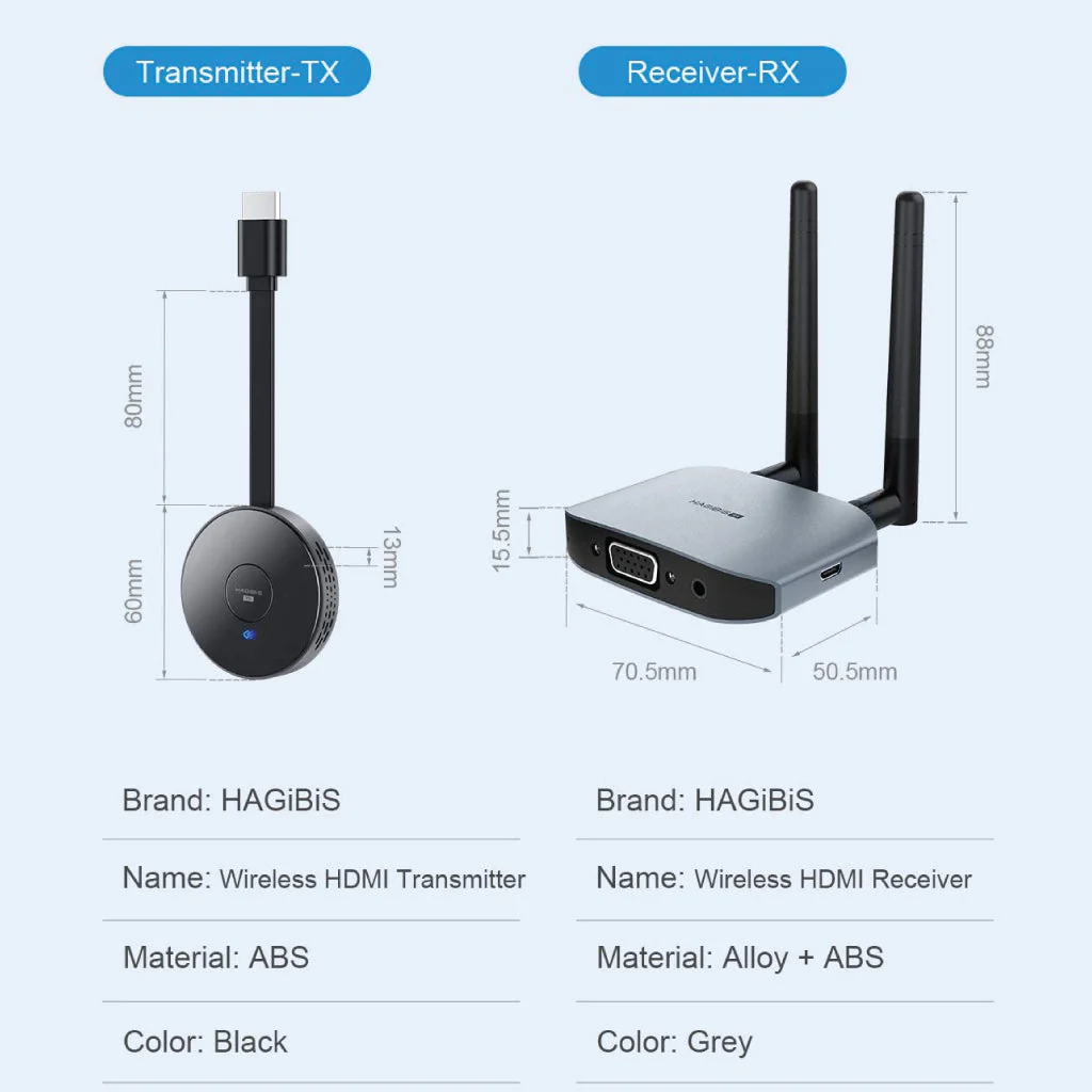 HAGiBiS - Wireless HD Display Transmitter & Receiver Extender Kit - Image 7