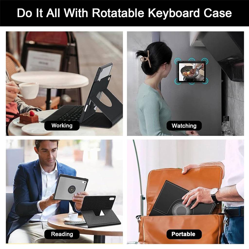 HD109T Keyboard Case for iPad Air M2/M3 with Magnetically Detachable Cover - Image 10