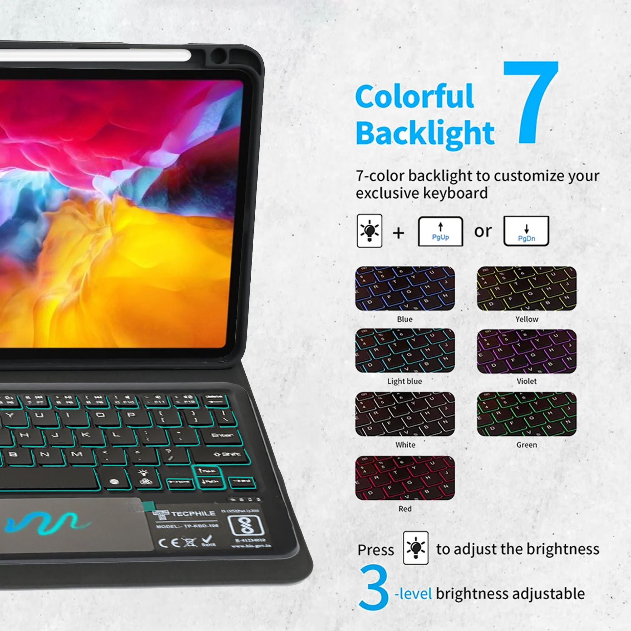 HD11T Keyboard Case for iPad Air 11 M3, M2, 5th Gen & iPad Pro 11 inch - Image 3