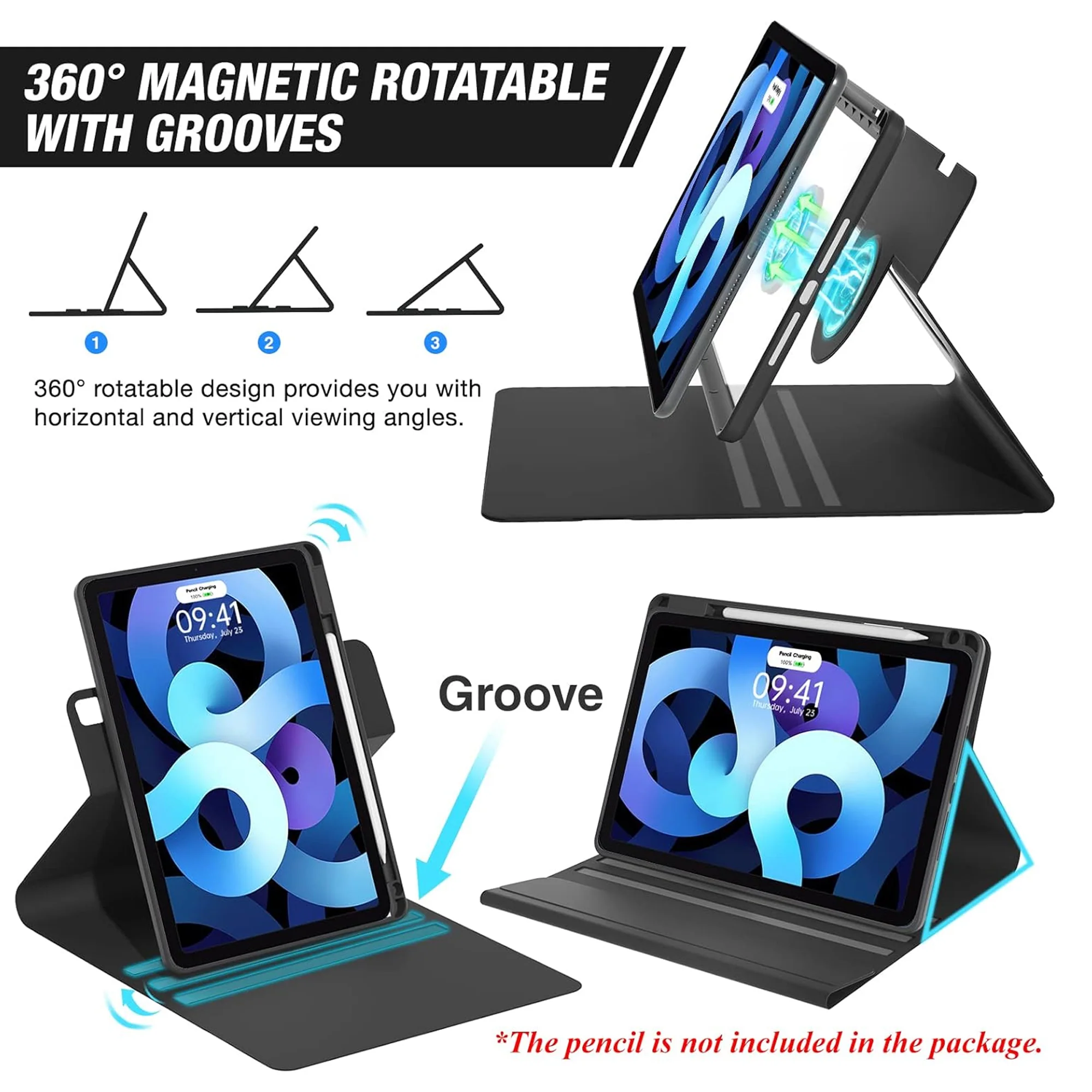 HD11T Keyboard Case for iPad Air 11 M3, M2, 5th Gen & iPad Pro 11 inch - Image 4