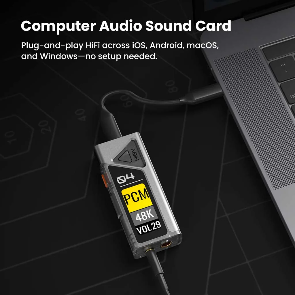 HiBy FC4 with Display Portable Dual CS43131 HiFi DAC+Headphone Amplifier - Image 12