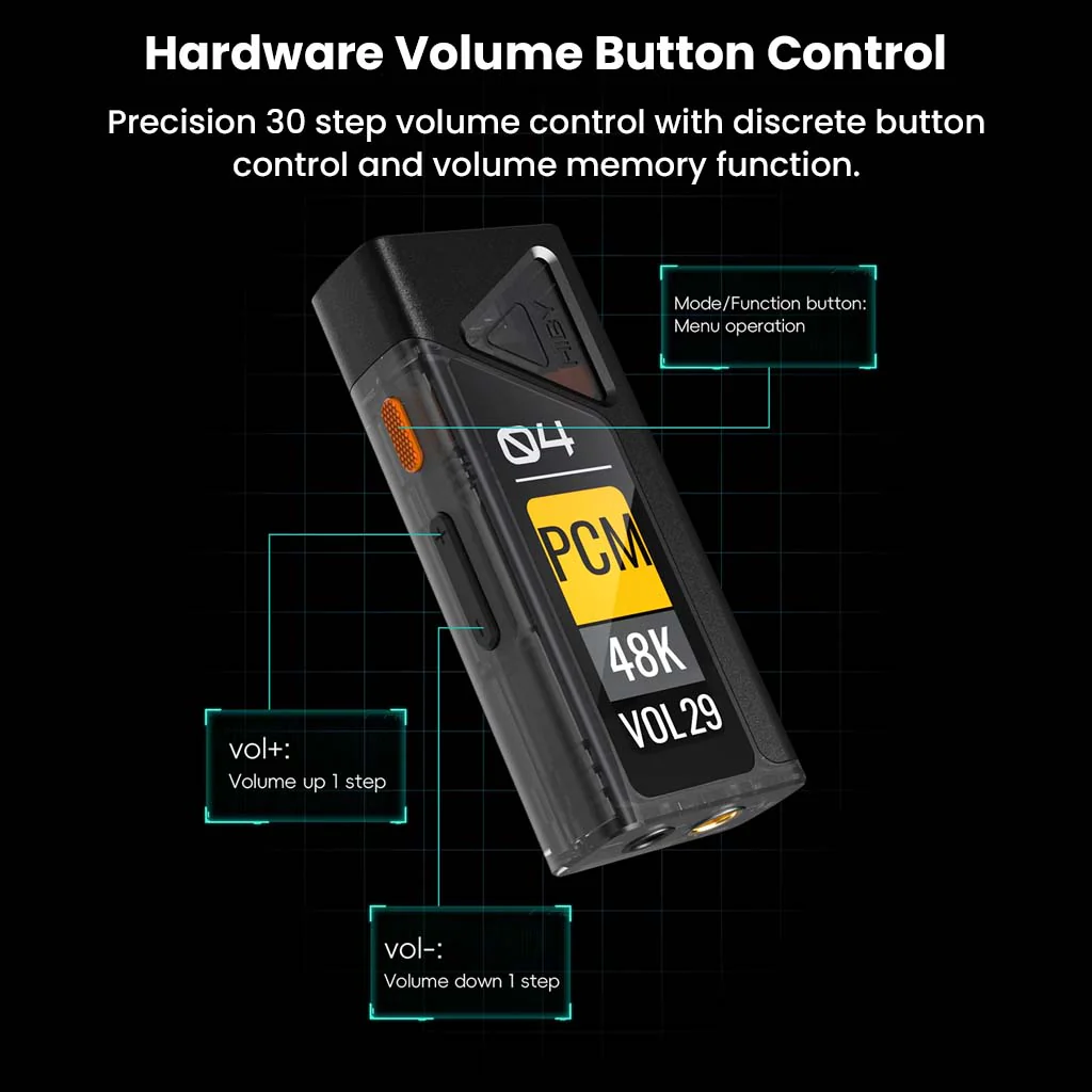 HiBy FC4 with Display Portable Dual CS43131 HiFi DAC+Headphone Amplifier - Image 16