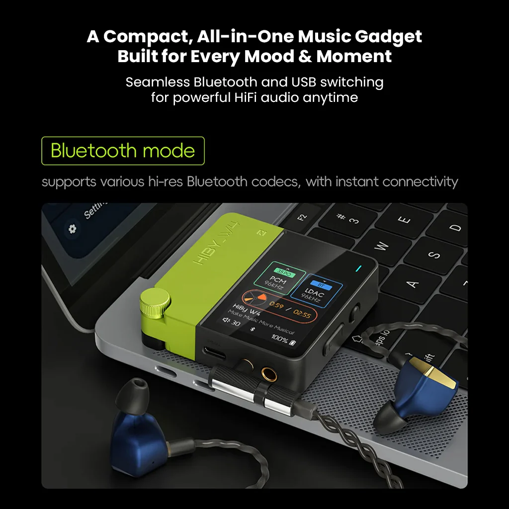 HiBy- W4 Dual CS43198 Portable HiFi Bluetooth Headphone Amp - Image 24