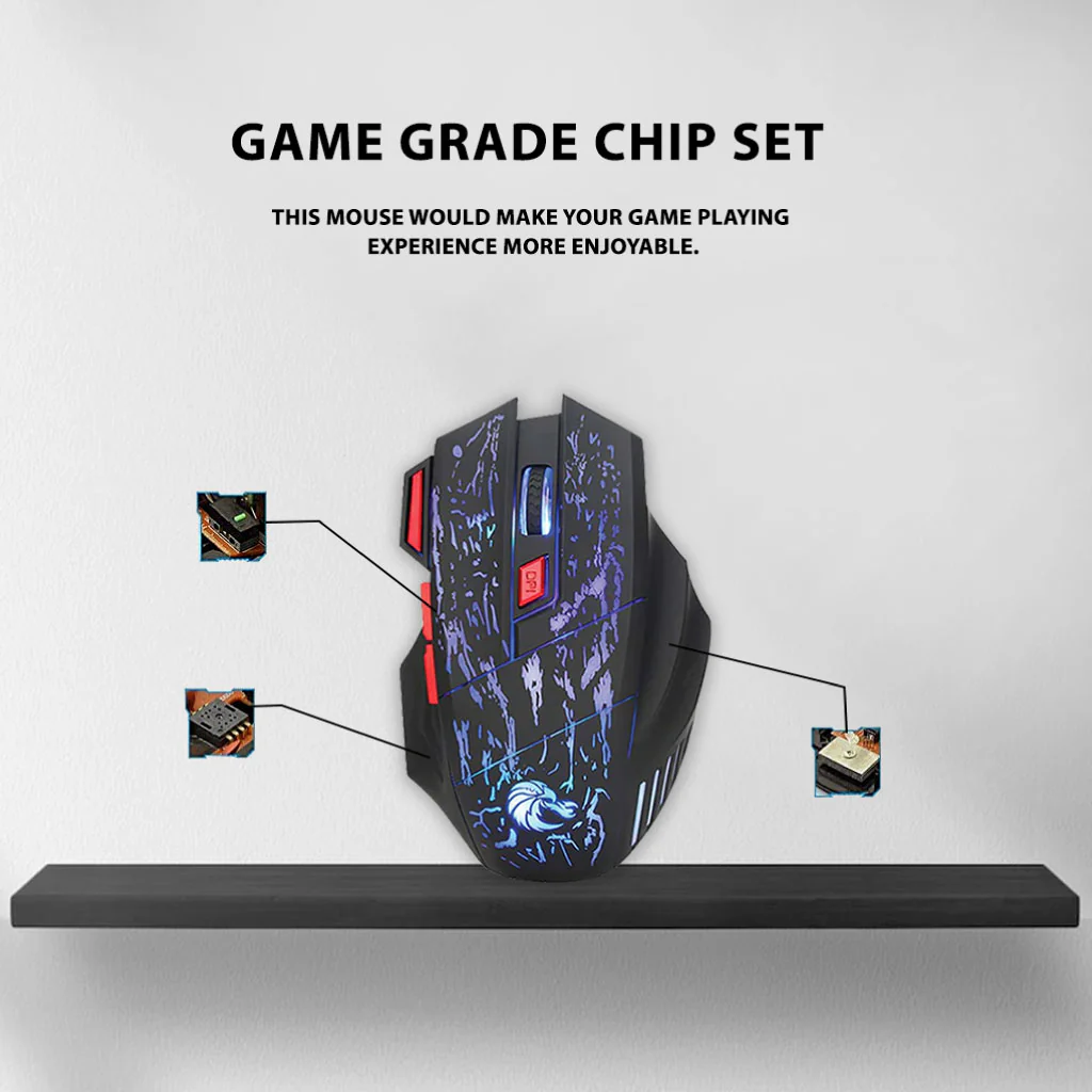 HXSJ - H300 Wired Optical 7D Gaming Mouse - Image 4
