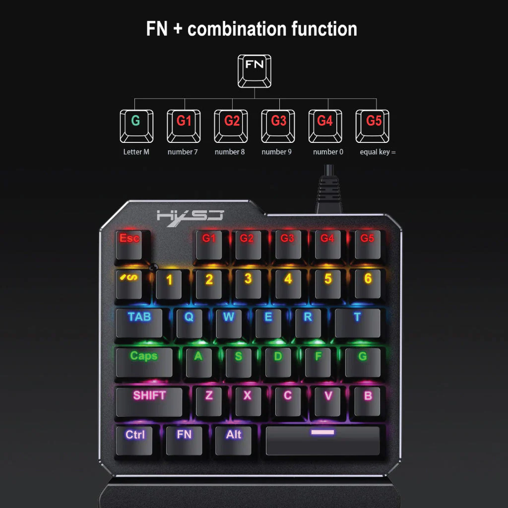 HXSJ - J100 Wired Gaming Keyboard - Image 5