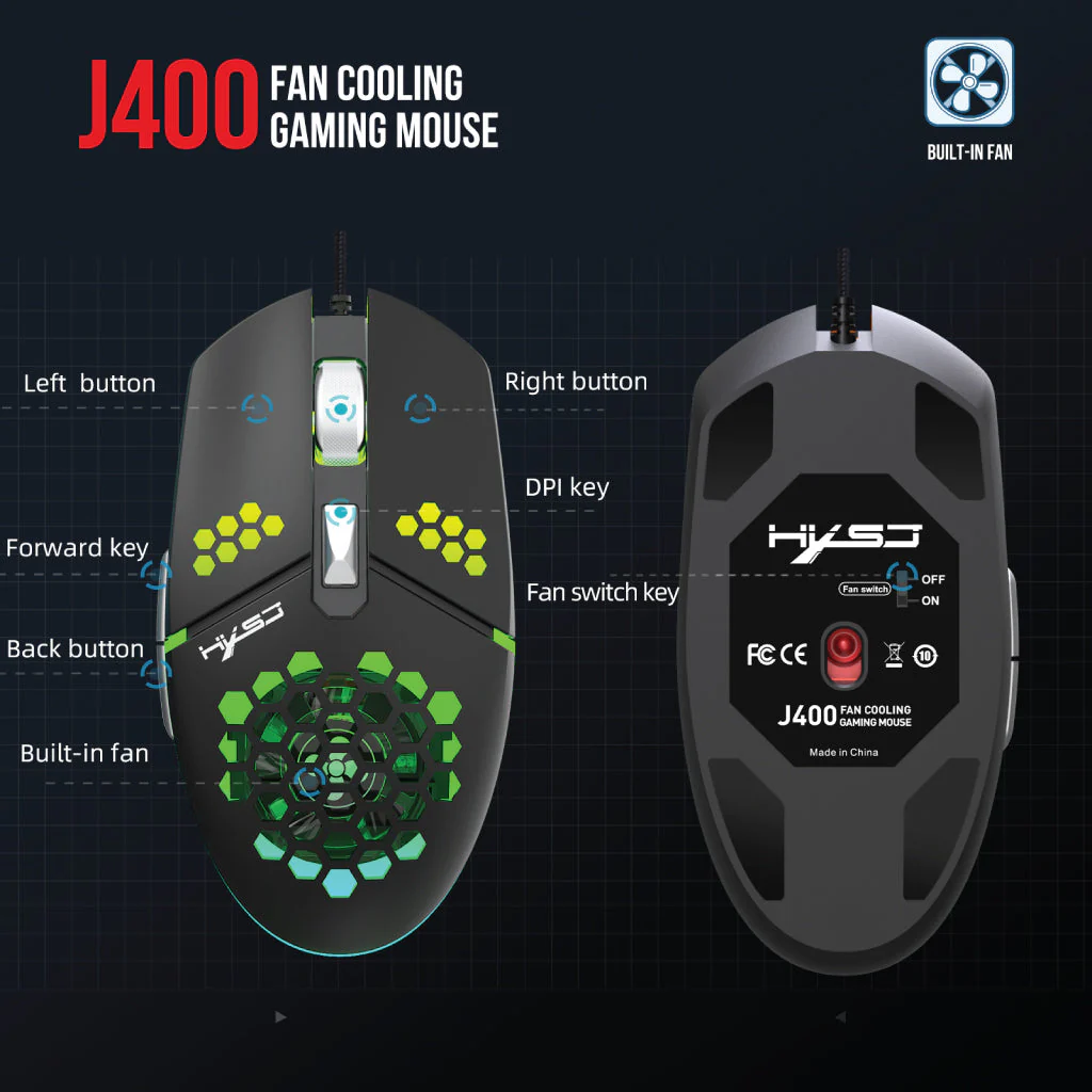 HXSJ - J400 Wired Gaming Mouse - Image 11