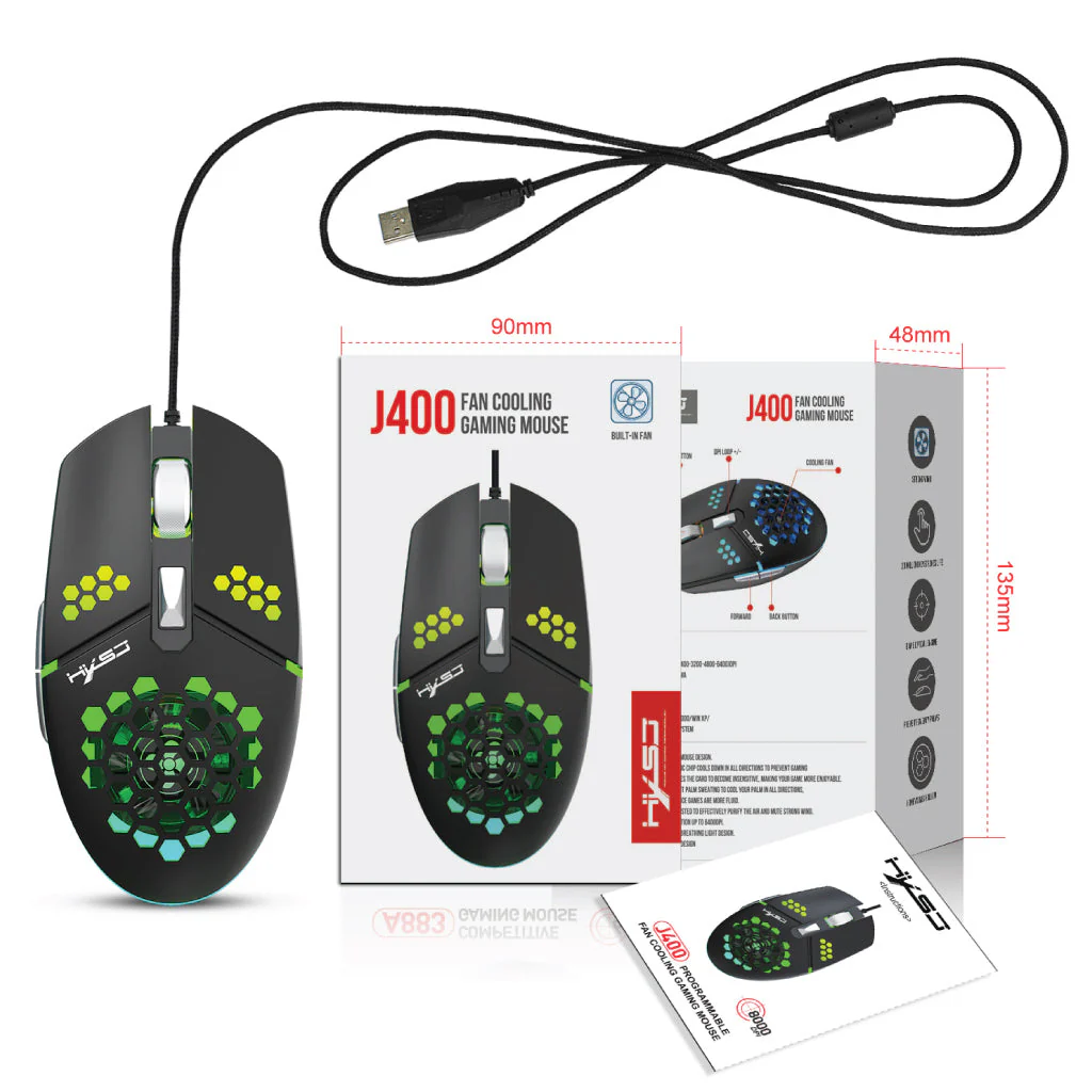 HXSJ - J400 Wired Gaming Mouse - Image 19
