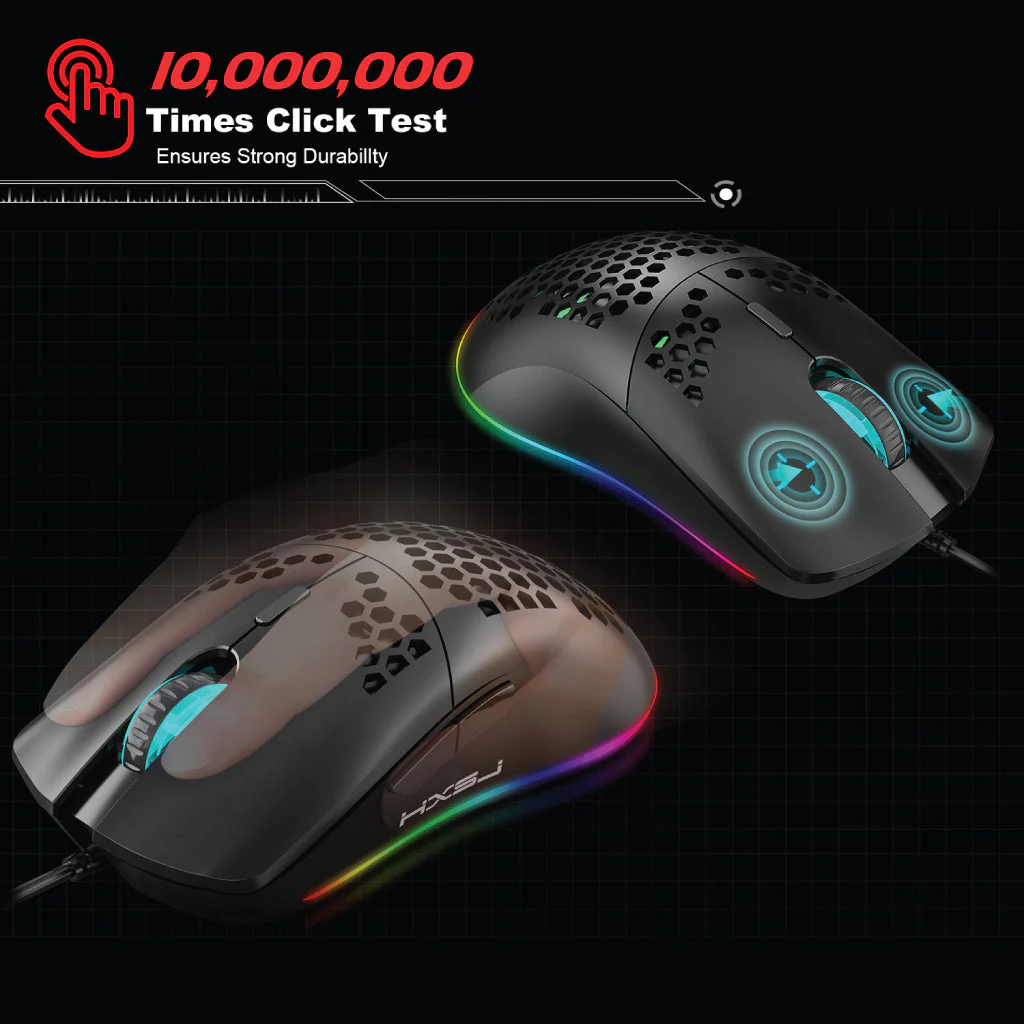 HXSJ - J900 RGB Wired Gaming Mouse - Image 9