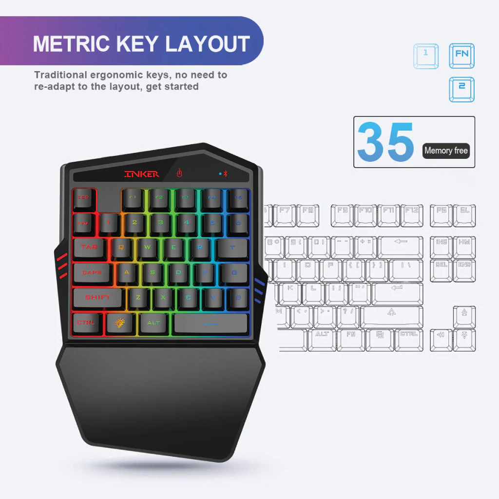 HXSJ - K99 Wireless Gaming Keyboard  Mouse Combo - Image 13