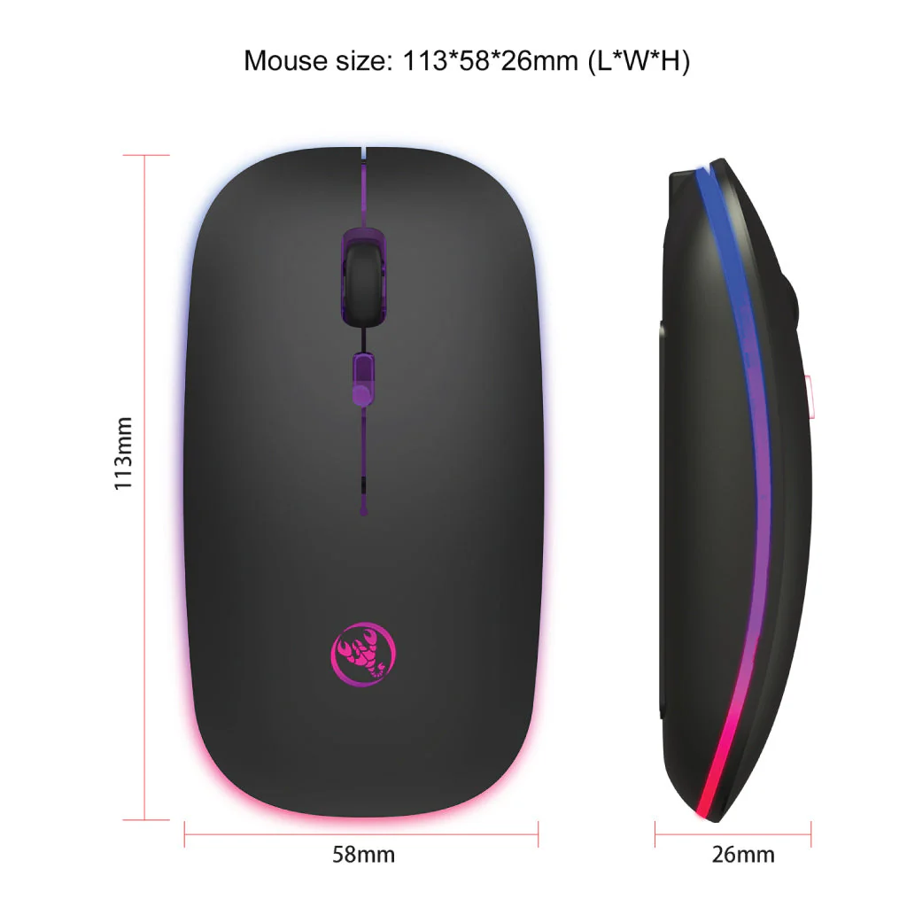 HXSJ - T18  Dual Mode Wireless Mouse - Image 14