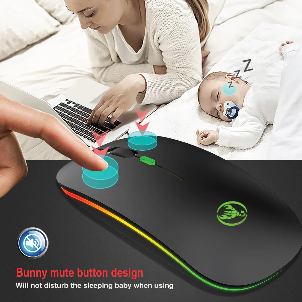 HXSJ - T18  Dual Mode Wireless Mouse - Image 15