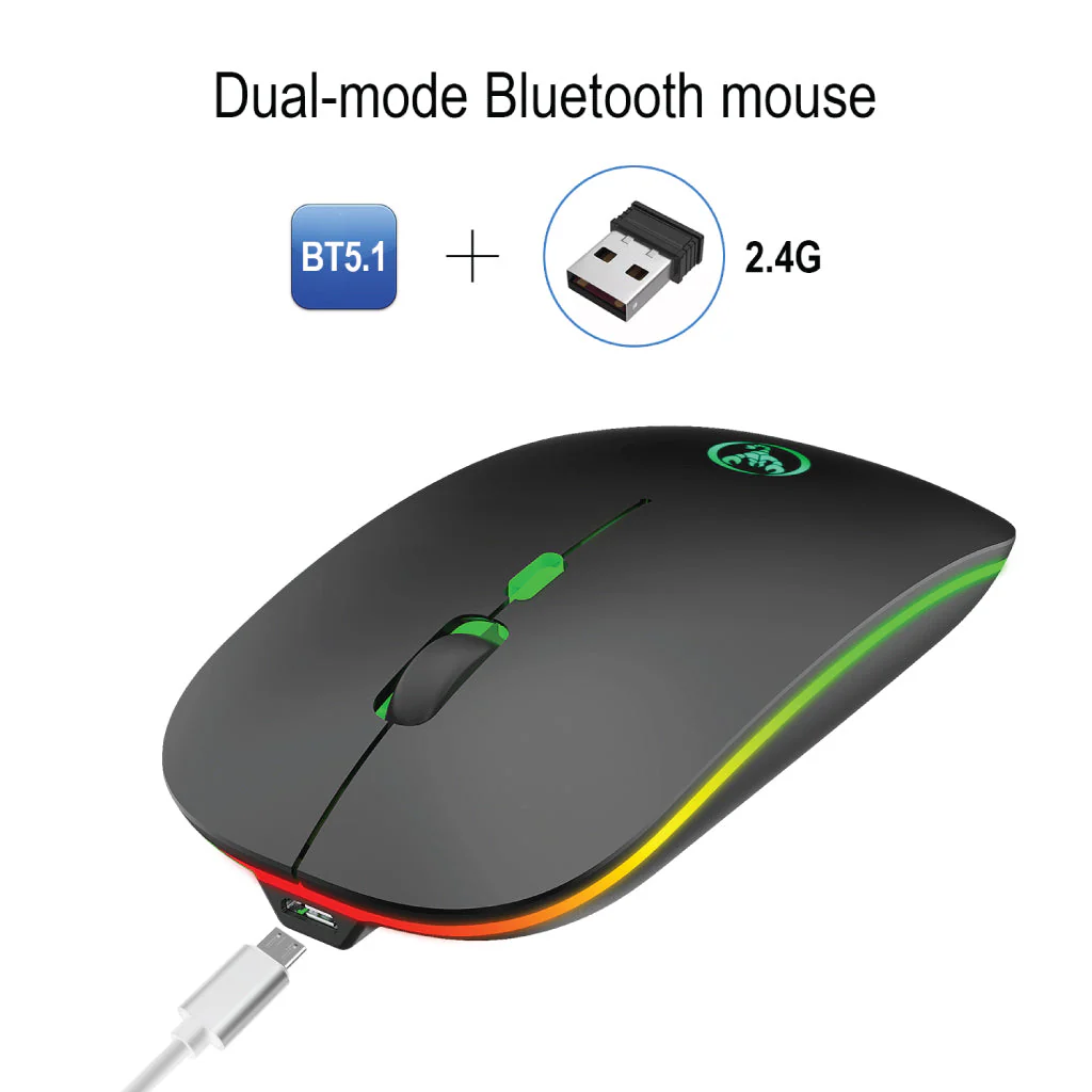 HXSJ - T18  Dual Mode Wireless Mouse - Image 5