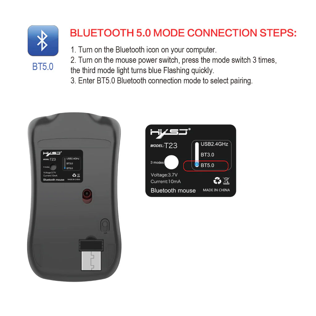 HXSJ - T23 Wireless Mouse - Image 13