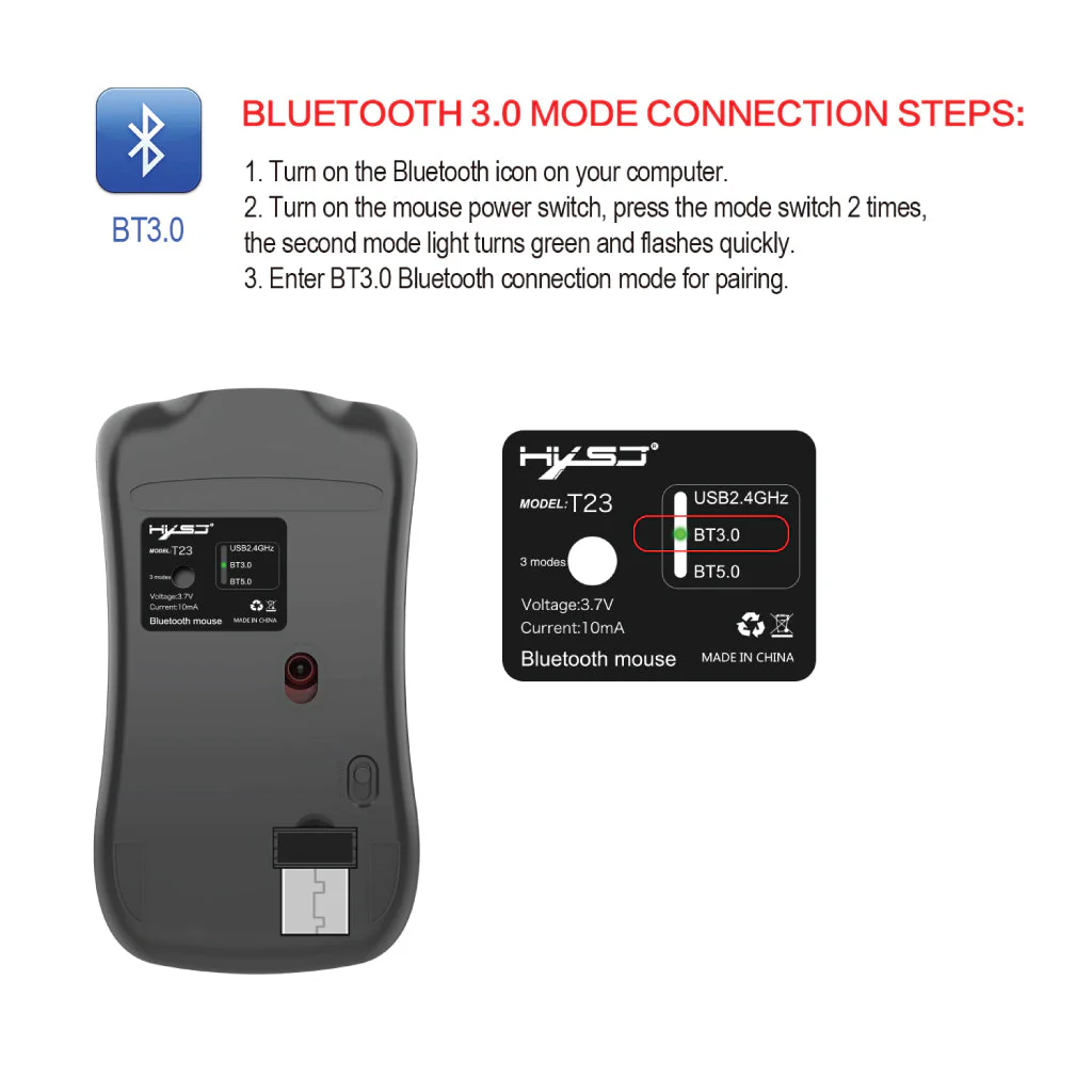 HXSJ - T23 Wireless Mouse - Image 16