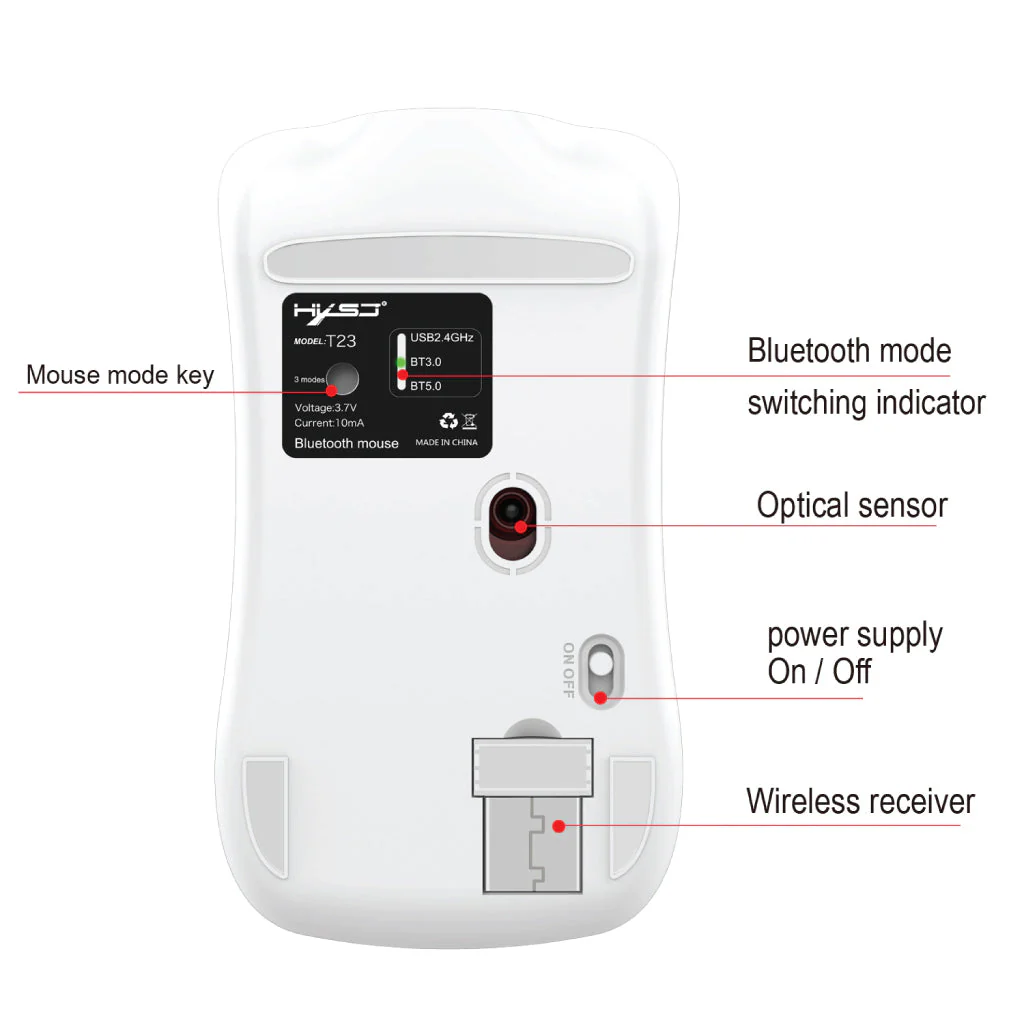 HXSJ - T23 Wireless Mouse - Image 19