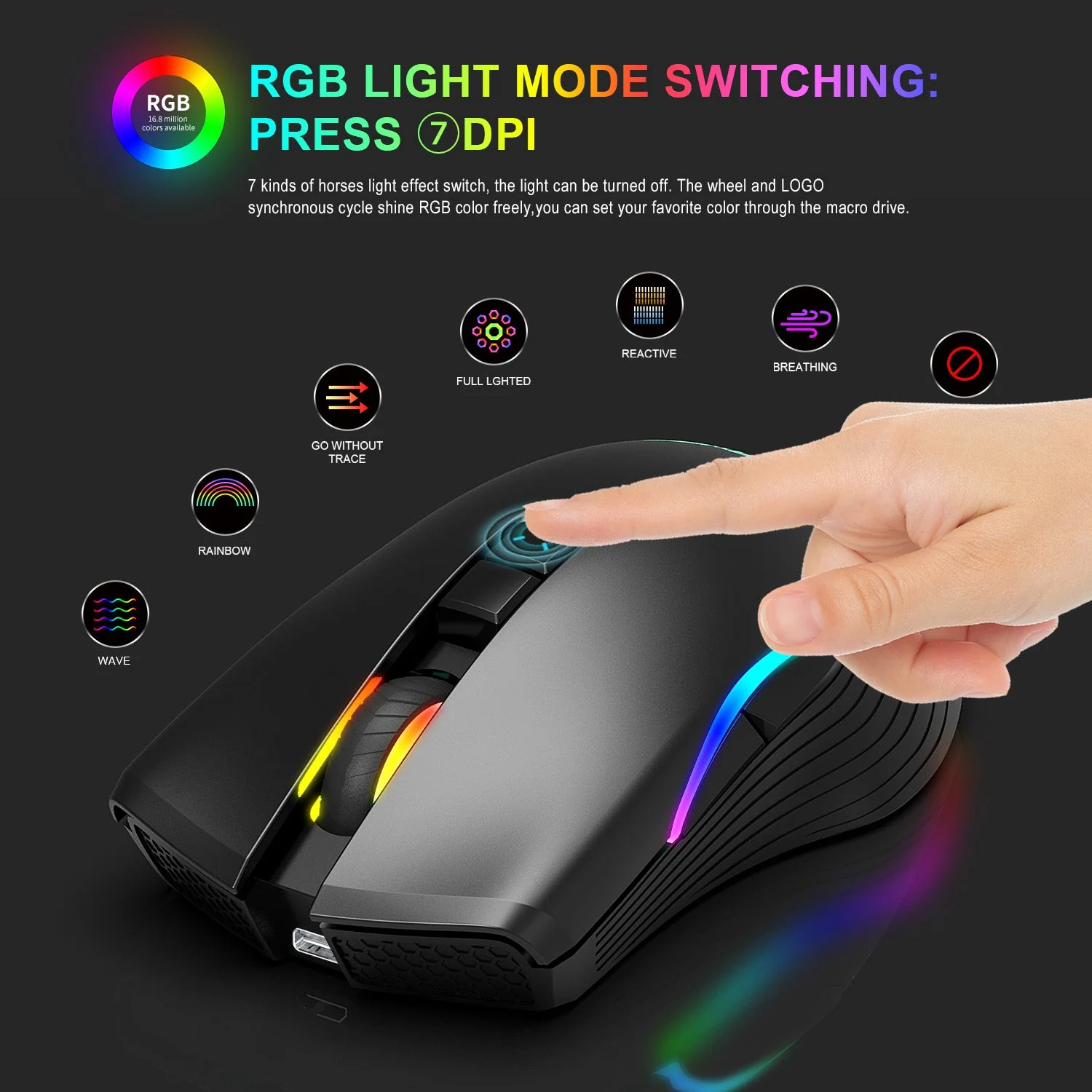 HXSJ - T26 Wireless Gaming Mouse - Image 5