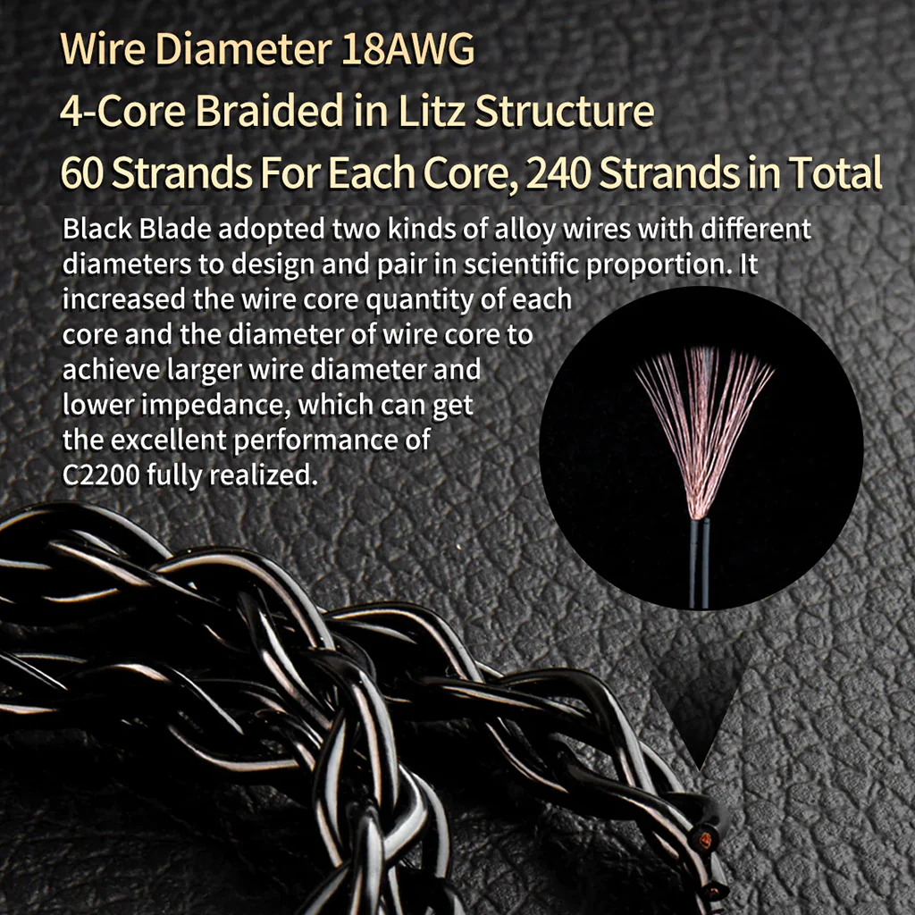 KBEAR - 4 Core Upgraded Cable for IEM - Image 7