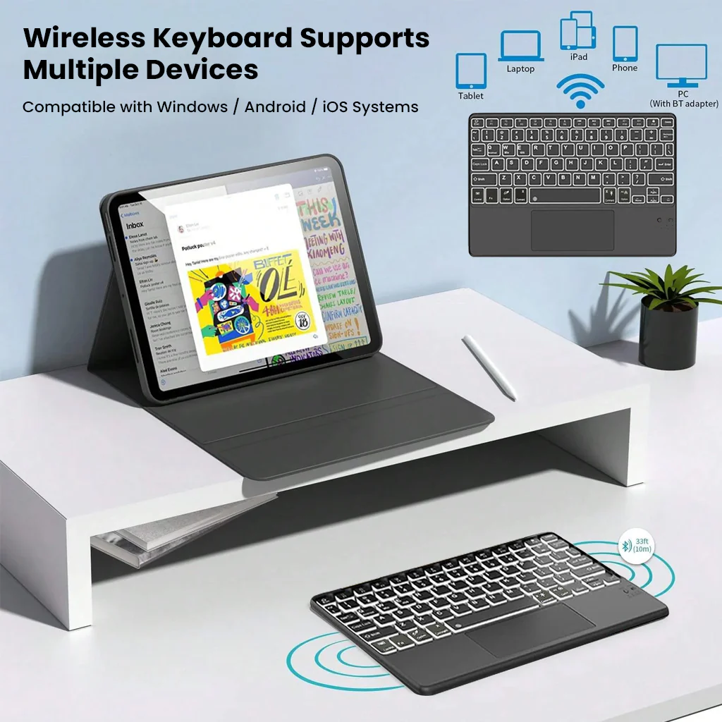 Keyboard Case for Moto Pad 60 Pro, Lenovo Idea Tab Pro 2025, Lenovo Tab P12 12.7” - Image 6