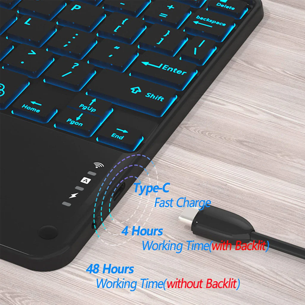 Keyboard Case for Samsung Galaxy Tab A11 Plus and A9+ 11 inch Folio Cover - Image 10